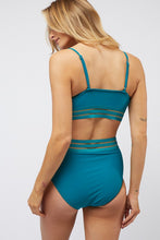 Load image into Gallery viewer, Sweetheart Teal Classic Two Piece Swimsuit-Plus Size Dream Girl

