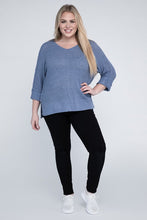 Load image into Gallery viewer, Plus Size Black Crew Neck Knit Sweater-Plus Size Dream Girl
