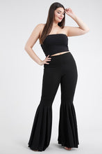 Load image into Gallery viewer, Plus Size Purple Ruffled Flare High Waist Pants-Plus Size Dream Girl

