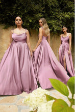 Load image into Gallery viewer, Goddess Satin Mauve Pink High Split Sleeveless Maxi Gown-Plus Size Dream Girl
