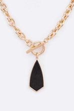 Load image into Gallery viewer, Genuine Black Stone Pendant Chain Necklace-Plus Size Dream Girl
