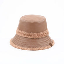 Load image into Gallery viewer, Olive Sherpa Accent Reversible Bucket-Plus Size Dream Girl

