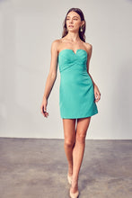 Load image into Gallery viewer, Timeless Sweetheart Apple Mint Strapless Mini Dress-Plus Size Dream Girl
