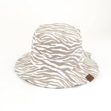 Load image into Gallery viewer, Hand Dyed Mauve Pink Zebra Style Summer Bucket Hat-Plus Size Dream Girl

