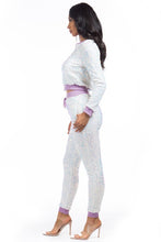 Load image into Gallery viewer, Glitter Sequin Track Jacket &amp; Pants Set-Plus Size Dream Girl
