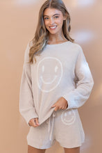 Load image into Gallery viewer, Cozy Soft Pink Simley Face Top with Shorts Set-Plus Size Dream Girl

