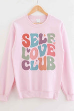 Load image into Gallery viewer, Plus Size Pink Self Love Long Sleeve Graphic Sweatshirt-Plus Size Dream Girl
