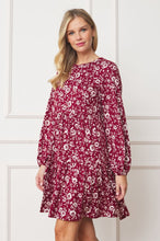 Load image into Gallery viewer, Floral Crew Neck Midi Dress-Plus Size Dream Girl
