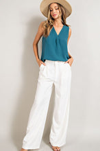 Load image into Gallery viewer, Chic Green Flowy &amp; Relaxed Straight Leg Pants-Plus Size Dream Girl
