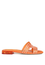 Load image into Gallery viewer, Rhinestone Glitter Orange Heel Embellished Sandals-Plus Size Dream Girl
