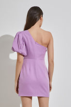 Load image into Gallery viewer, Sophisticated Lavender Purple One Shoulder Ruffle Dress-Plus Size Dream Girl
