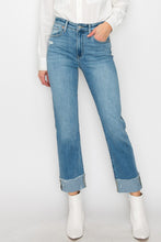 Load image into Gallery viewer, Plus Size High Rise Two Tone Denim Blue Jeans-Plus Size Dream Girl
