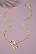 Load image into Gallery viewer, Gold Large Stainless Steel initial Pendant Necklace-Plus Size Dream Girl
