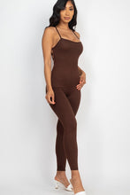 Load image into Gallery viewer, Criss-Cross Open Back Black Bodycon Jumpsuit-Plus Size Dream Girl
