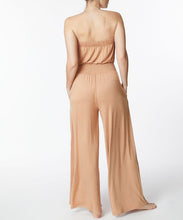 Load image into Gallery viewer, Bamboo Strapless Black Chic Wide Leg Jumpsuit-Plus Size Dream Girl
