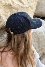 Load image into Gallery viewer, Black Sequin &amp; Tweed Sparkle Ball Cap-Plus Size Dream Girl
