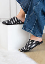 Load image into Gallery viewer, Classic Embellished Black Studded Flats-Plus Size Dream Girl
