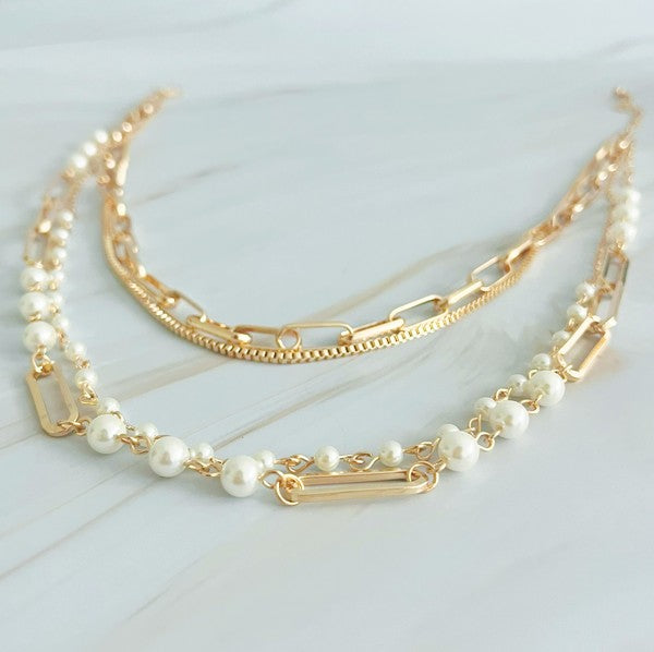 Modern Gold 4 Layer Clip Chain Necklace-Plus Size Dream Girl