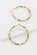 Load image into Gallery viewer, Gold Pixeled Hoop Earrings-Plus Size Dream Girl
