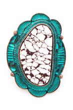 Load image into Gallery viewer, Patina Finish Western Stone Stretch Ring-Plus Size Dream Girl
