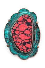 Load image into Gallery viewer, Patina Finish Western Stone Stretch Ring-Plus Size Dream Girl
