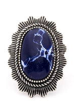 Load image into Gallery viewer, Royal Blue Oversized Western Stone Ring-Plus Size Dream Girl
