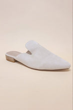 Load image into Gallery viewer, Beige Suede Pointed Toe Slop On Mule Flats-Plus Size Dream Girl
