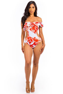 Chic Cut Out Ruffled One Piece Bathing Suit-Plus Size Dream Girl