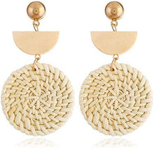Load image into Gallery viewer, Trendy Rattan Dangle Earrings-Plus Size Dream Girl

