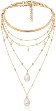 Pearl Gold Multi-Layer Necklace-Plus Size Dream Girl