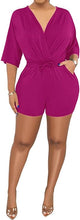 Load image into Gallery viewer, Summer Knit Drawstring Shorts Romper-Plus Size Dream Girl
