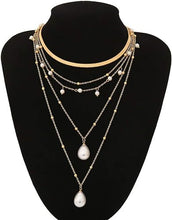 Load image into Gallery viewer, Pearl Gold Multi-Layer Necklace-Plus Size Dream Girl
