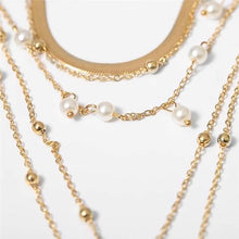 Load image into Gallery viewer, Pearl Gold Multi-Layer Necklace-Plus Size Dream Girl
