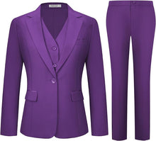 Load image into Gallery viewer, Bridgerton Purple 3pc Women&#39;s Blazer &amp; Pants Suit-Plus Size Dream Girl
