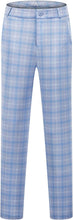Load image into Gallery viewer, Women&#39;s Blue Plaid Executive Business Blazer &amp; Pants Suit-Plus Size Dream Girl
