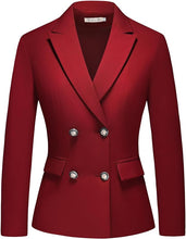 Load image into Gallery viewer, Women&#39;s Red English Blazer &amp; Pants Suit Set-Plus Size Dream Girl
