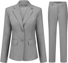 Load image into Gallery viewer, Business Style Green Women&#39;s Blazer &amp; Pants Suit Set-Plus Size Dream Girl
