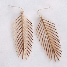 Load image into Gallery viewer, Tropical Palm Leaf Earrings-Plus Size Dream Girl
