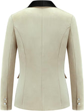 Load image into Gallery viewer, Women&#39;s Apricot One Button Lapel 2pc Black &amp; Pants Suit-Plus Size Dream Girl
