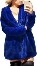Load image into Gallery viewer, Winter In Paris Long Sleeve Faux Fur Coat-Plus Size Dream Girl

