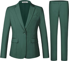 Load image into Gallery viewer, Oxford Chic Women&#39;s Green One Button Blazer &amp; Suit-Plus Size Dream Girl
