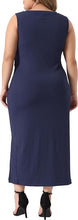 Load image into Gallery viewer, Plus Size Black Sleeveless Chic Maxi Dress-Plus Size Dream Girl
