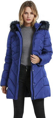 Winter Style Faux Fur Hooded Long Sleeve Coat-Plus Size Dream Girl
