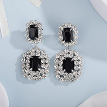 Load image into Gallery viewer, Rhinestone Black Trendy Earrings-Plus Size Dream Girl

