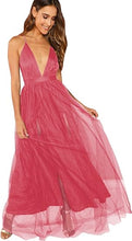 Load image into Gallery viewer, Chiffon Blush Pink Tulle Mesh Sleeveless Cocktail Maxi Dress-Plus Size Dream Girl
