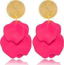 Load image into Gallery viewer, Rounded Flower Drop Earrings-Plus Size Dream Girl
