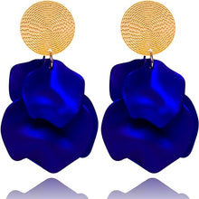 Load image into Gallery viewer, Rounded Flower Drop Earrings-Plus Size Dream Girl
