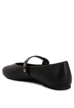 Load image into Gallery viewer, Mary Jane Silver Buckle Strap Ballerina Flats-Plus Size Dream Girl

