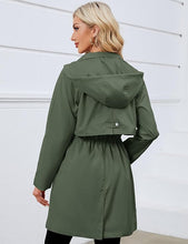 Load image into Gallery viewer, Women&#39;s Layered Hooded Trench Coat-Plus Size Dream Girl
