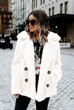 Load image into Gallery viewer, Aspen Faux Shearling Lapel Long Sleeve Jacket-Plus Size Dream Girl
